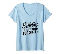 Femme L'insomnie est Un Voyage en soi T-Shirt avec Col en V