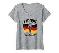 Femme L'invention de Fapoon par l'Allemagne T-Shirt avec Col en V