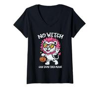 Femme Lion : Aucune sorcière ne Peut apprivoiser Cette crinière d'halloween effrayante T-Shirt avec Col en V