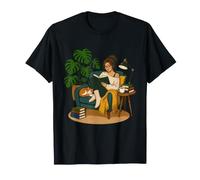 Femme lisant dans Un Fauteuil sous Une Grande Plante T-Shirt