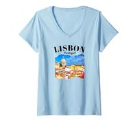 Femme Lisbonne T-Shirt avec Col en V