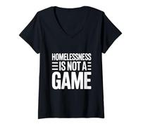Femme L'itinérance n'est Pas Un Jeu Que l'on Pense provoquer T-Shirt avec Col en V