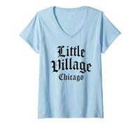 Femme Little Village, Chicago, Illinois, Villita Loop, côté sud 312 T-Shirt avec Col en V