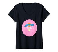 Femme Live Everyday As It is Friday T-Shirt avec Col en V