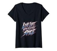 Femme Live Life With A Little Spice Chef Culinary Passion ------- T-Shirt avec Col en V