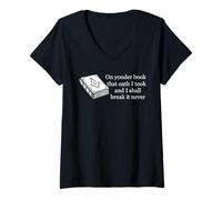 Femme Livre Franc-maçon avec Citation de serment maçonnique sur Le thème de la Franc-maçonnerie T-Shirt avec Col en V