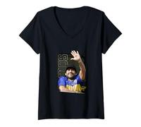 Femme « LO Del Diego » Saludo Box T-Shirt avec Col en V