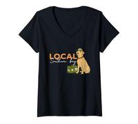 Femme Local Southern Boy - Chasseur Amateur de Chasse à la sauvagine T-Shirt avec Col en V
