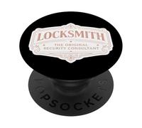 Femme Locksmith The Original Security Consultant Femme Blague PopSockets PopGrip Adhésif