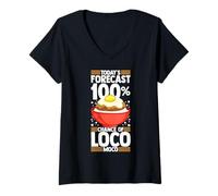 Femme Loco Moco Recette de nourriture hawaïenne amusante T-Shirt avec Col en V