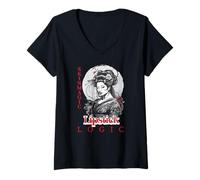 Femme Logique Rouge à Lèvres SkinMagic Style Japon T-Shirt avec Col en V