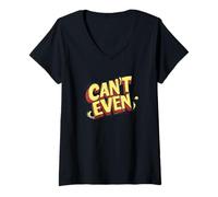 Femme Logo Cool Can't Even pour Adultes et Enfants T-Shirt avec Col en V
