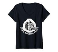 Femme Logo des entités SCP Foundation T-Shirt avec Col en V