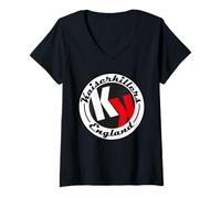 Femme Logo KaiserKillers Roundel T-Shirt avec Col en V