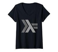 Femme Logo Officiel Haskell Programming Language T-Shirt avec Col en V