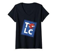 Femme Logo rétro The Laughing Cow Cheese TLC T-Shirt avec Col en V