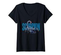 Femme Logo Scorpion Predator T-Shirt avec Col en V