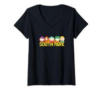 Femme Logo South Park Gang Derrière T-Shirt avec Col en V