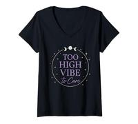 Femme Loi de Manifestation de Correspondance vibratoire de l'attraction High Vibe T-Shirt avec Col en V