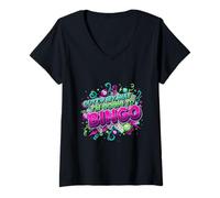 Femme Loin de Mon Chemin, Je deviens Une joueuse de Bingo drôle, Maman, Grand-mère, Femmes T-Shirt avec Col en V