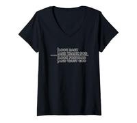 Femme Look Back and Thank God Look Forward and Trust God T-Shirt avec Col en V