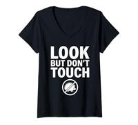 Femme Look But Don't Touch Sassy Hedgehog Introvert Space T-Shirt avec Col en V