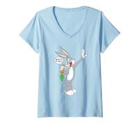 Femme Looney Tunes Bug Bunny What's Up Doc T-Shirt avec Col en V