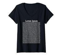 Femme Lorem Ipsum Support de Table Texte pour Designers et illustrateurs T-Shirt avec Col en V