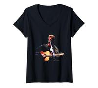 Femme Lou Reed, Chanteur du Velvet Underground 1997 T-Shirt avec Col en V