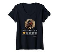 Femme Louis XVI - Révolution française Meme - Histoire de France T-Shirt avec Col en V
