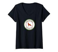 Femme Loup du Parc National Isle Royale T-Shirt avec Col en V