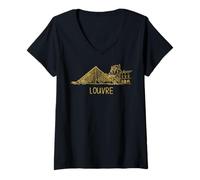 Femme Louvre T-Shirt T-Shirt avec Col en V