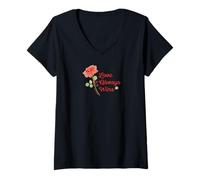 Femme Love Always Wins T-Shirt avec Col en V