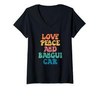 Femme Love Peace and Bangui République centrale africaine, Bangui City T-Shirt avec Col en V