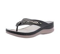 Femme Low Wedge Tongs De Loisirs Sandales Bride Cheville Décontractées Pour Extérieur Plage Grande Taille Claquette De Marche Femme Orthopédique Randonnée Chaussures Antidérapantes Respirantes Bohême