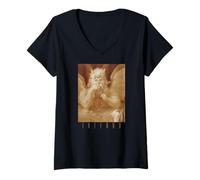 Femme Lucifer Scaramuzza Divina Comédie Enfer Chanter 34 Démon T-Shirt avec Col en V