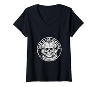 Femme Lucky is for Heretics | Proverbes 16:33 St Patrick Day Skull T-Shirt avec Col en V