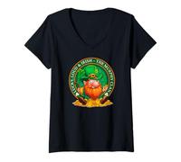 Femme Lucky, Loud & Irish - The Murphy Clan St Patrick’s Day T-Shirt avec Col en V
