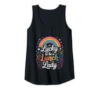 Femme Lucky Lunch Lady Rainbow Cafétéria Personnel Débardeur