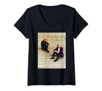 Femme Luke et Matt Goss Bros à Paris, Changing Faces 1991 T-Shirt avec Col en V