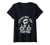 Femme Lutte pour la justice sociale Equal Rights Activiste social T-Shirt avec Col en V