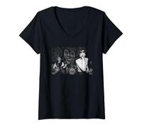 Femme Lux Interior The Cramps Live 1979 par David Corio T-Shirt avec Col en V