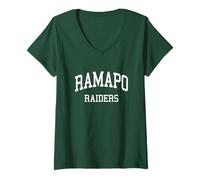 Femme Lycée Ramapo HS Franklin Lakes NJ Retro Sports T-Shirt avec Col en V