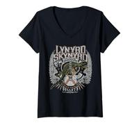 Femme Lynyrd Skynyrd Croc Rock Bullet Southern Country Marchez sur Moi T-Shirt avec Col en V