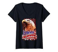 Femme Lynyrd Skynyrd Eagle Logo Southern Rock Vintage Style Cadeaux T-Shirt avec Col en V
