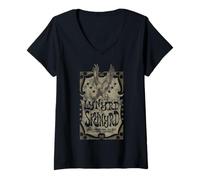 Femme Lynyrd Skynyrd Eagle Poster Vintage LA Concert Rock Cadeaux T-Shirt avec Col en V