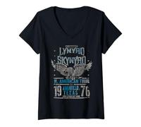 Femme Lynyrd Skynyrd en Concert Amarillo Texas Vintage Rock Années 70 T-Shirt avec Col en V