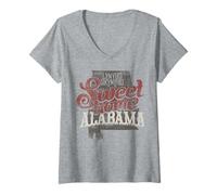 Femme Lynyrd Skynyrd Sweet Home Alabama Logo Classic Vintage Rock T-Shirt avec Col en V