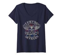 Femme Lynyrd Skynyrd Tour 2012 Simple Man Vintage Cadeaux Design T-Shirt avec Col en V