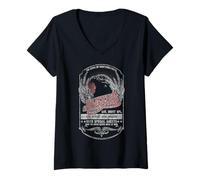 Femme Lynyrd Skynyrd Underbrush Live années 70 Rock Retro Festival Biker T-Shirt avec Col en V